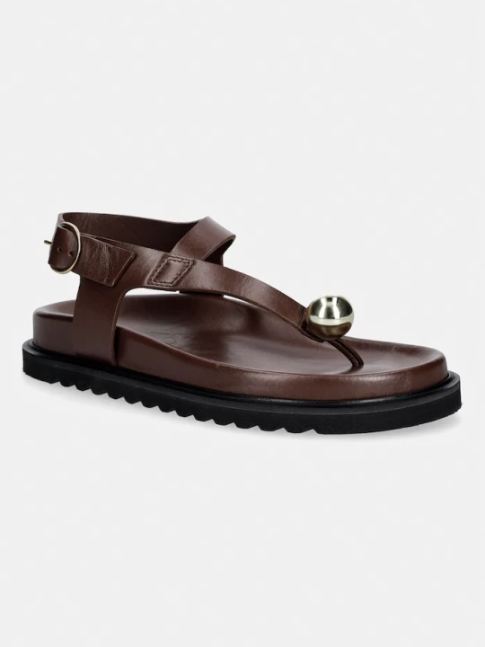 Zdjęcie produktu Souliers Martinez sandały damskie skórzane SPIAGGIA brązowy