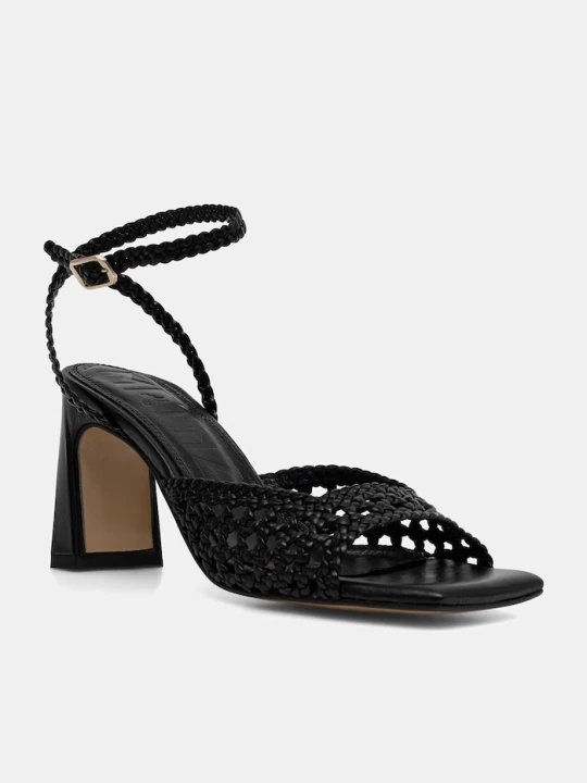 Zdjęcie produktu Souliers Martinez sandały na słupku skórzane LEA czarny