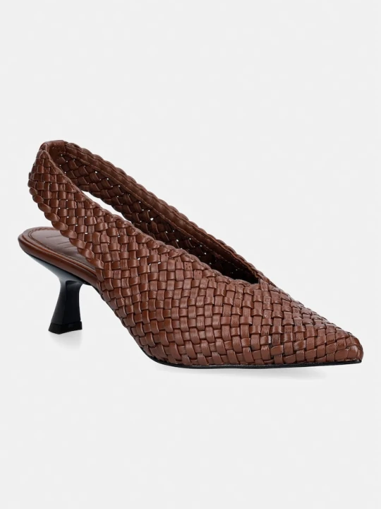 Zdjęcie produktu Souliers Martinez szpilki skórzane BIANCA brązowy