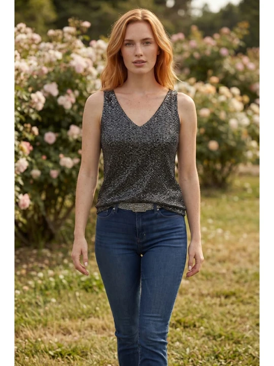 Zdjęcie produktu SOULSHAE Top w kolorze antracytowym rozmiar: S / M
