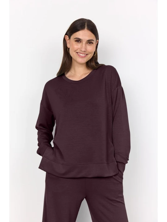 Zdjęcie produktu soyaconcept Bluza "Banu" w kolorze ciemnofioletowym rozmiar: M