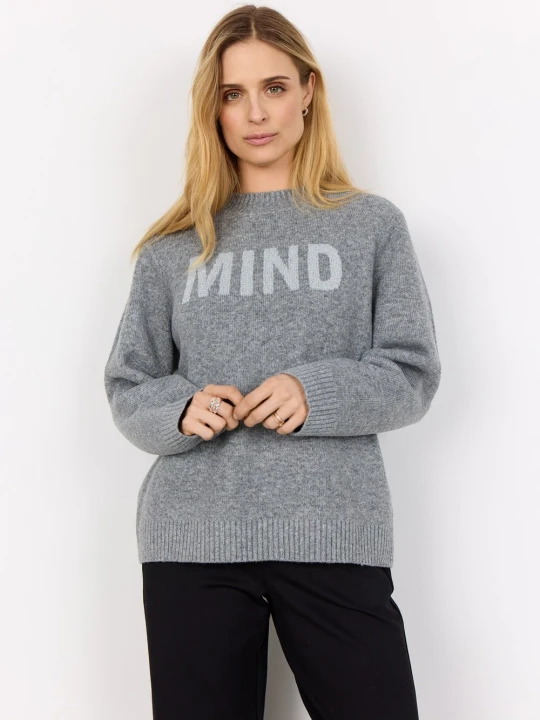 Zdjęcie produktu soyaconcept® Sweter z dzianiny - SC-Audrey Kobiety Sztuczne włókno szary | srebrny