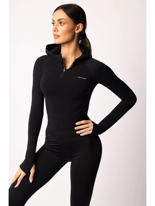 Zdjęcie produktu Spaio Bluza sportowa "Adapt" w kolorze czarnym rozmiar: L