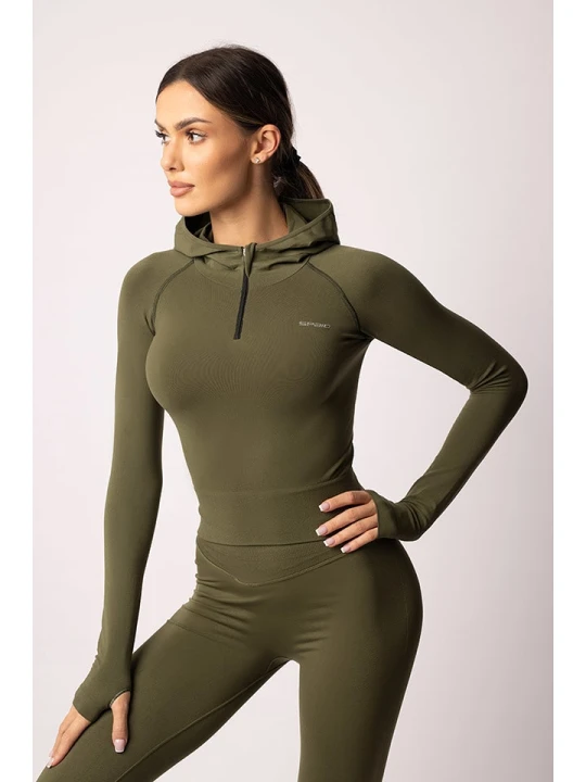 Zdjęcie produktu Spaio Bluza sportowa "Adapt" w kolorze khaki rozmiar: M