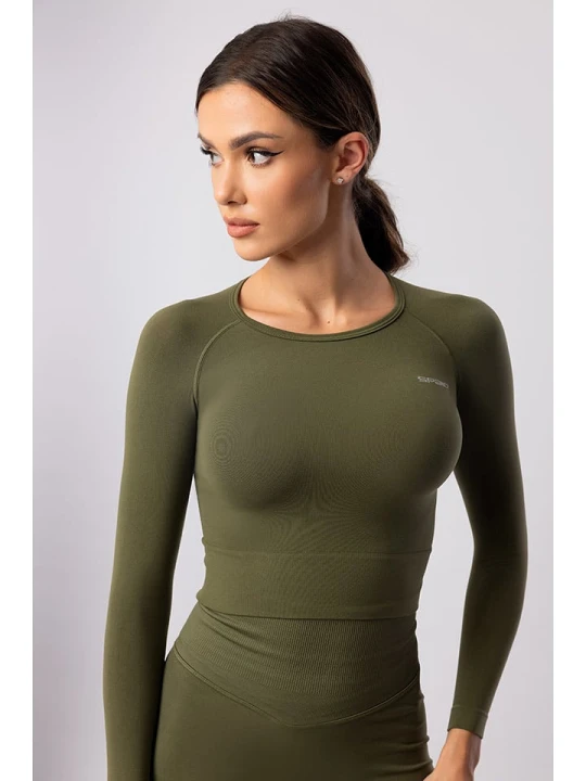 Zdjęcie produktu Spaio Koszulka sportowa "Adapt" w kolorze khaki rozmiar: M