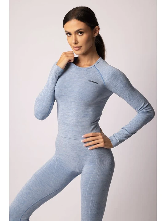 Zdjęcie produktu Spaio Koszulka sportowa "Melange" w kolorze błękitnym rozmiar: XL