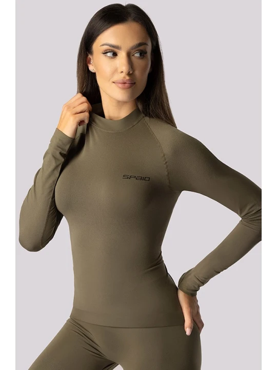 Zdjęcie produktu Spaio Koszulka termiczna "Alpha" w kolorze khaki rozmiar: XXL