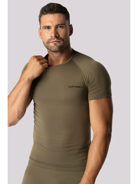 Zdjęcie produktu Spaio Koszulka termiczna "Alpha" w kolorze khaki rozmiar: M