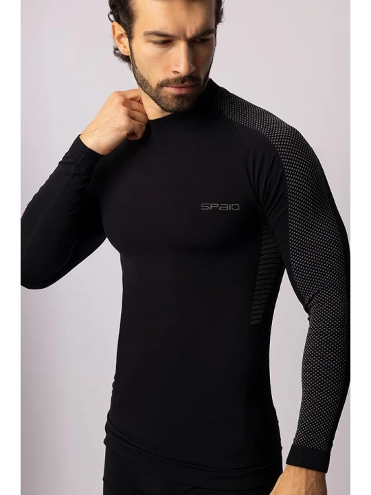 Zdjęcie produktu Spaio Koszulka termiczna "Fierce" w kolorze antracytowo-czarnym rozmiar: XL