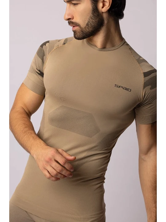 Zdjęcie produktu Spaio Koszulka termiczna "Tactical" w kolorze beżowym rozmiar: XL