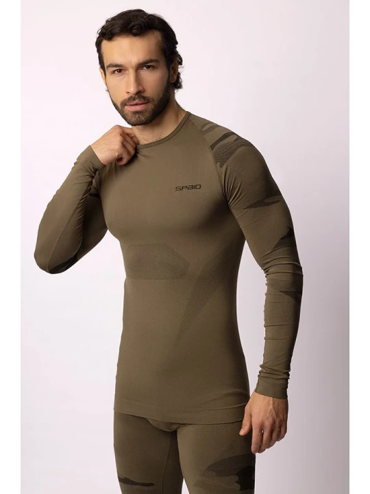 Zdjęcie produktu Spaio Koszulka termiczna "Tactical" w kolorze khaki rozmiar: XL