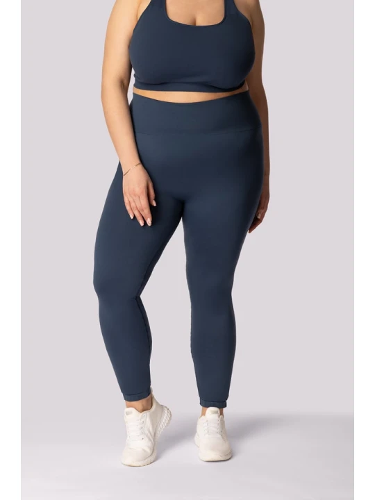 Zdjęcie produktu Spaio Legginsy sportowe "Base" w kolorze granatowym rozmiar: 3XL
