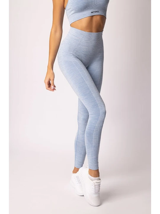 Zdjęcie produktu Spaio Legginsy sportowe "Melange" w kolorze błękitnym rozmiar: L