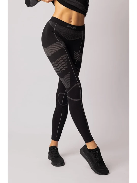 Zdjęcie produktu Spaio Legginsy termiczne "Thermo-Evo" w kolorze czarno-szarym rozmiar: XL