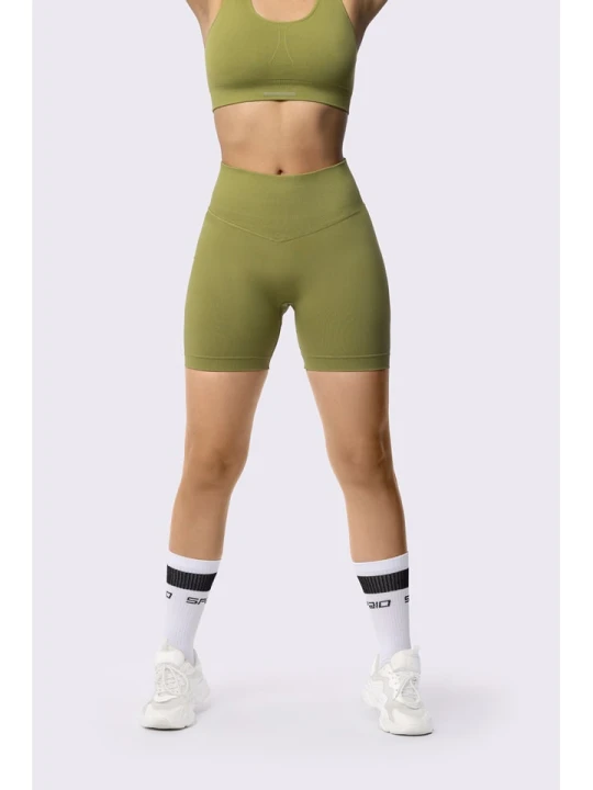 Zdjęcie produktu Spaio Szorty sportowe "Adapt Biker" w kolorze khaki rozmiar: L