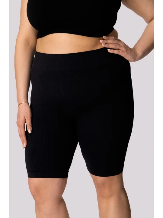 Zdjęcie produktu Spaio Szorty sportowe "Ribbed" w kolorze czarnym rozmiar: XXL