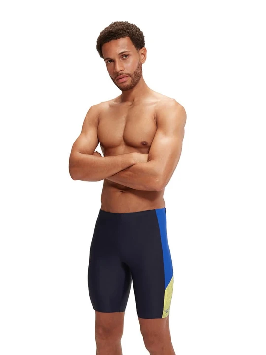 Zdjęcie produktu Speedo Kąpielówki "Eco Dive" w kolorze granatowo-żółto-błękitnym rozmiar: 6