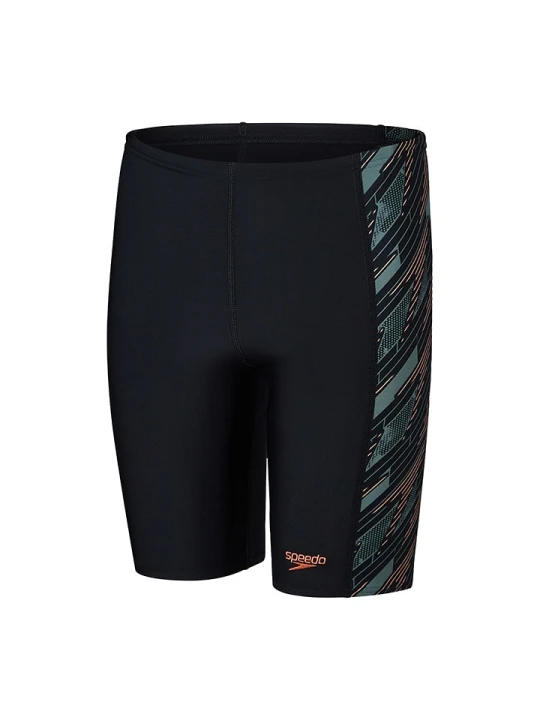Zdjęcie produktu Speedo Kąpielówki "Eco H-Boom" w kolorze czarno-pomarańczowo-oliwkowym rozmiar: 128
