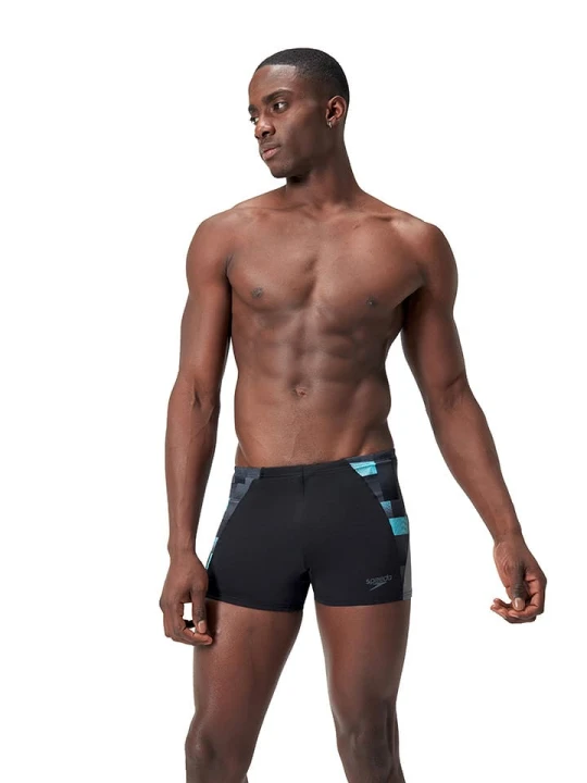 Zdjęcie produktu Speedo Kąpielówki "Eco+ Max" w kolorze czarno-szaro-błękitnym rozmiar: 5