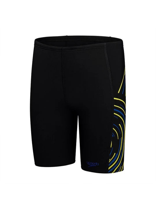 Zdjęcie produktu Speedo Kąpielówki "Eco Plastisol" w kolorze czarno-żółto-niebieskim rozmiar: 116