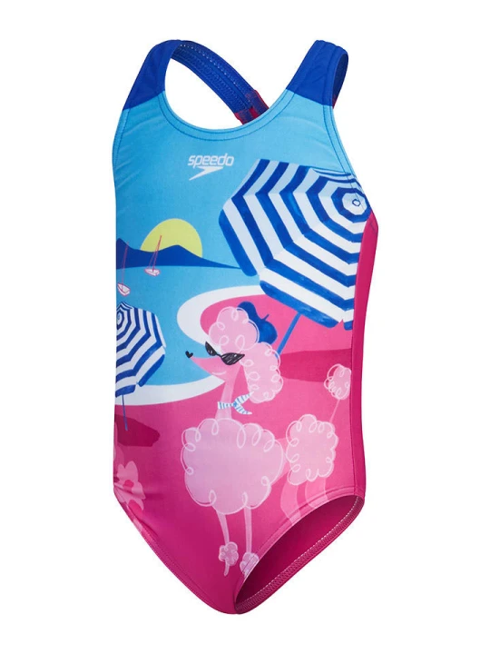Zdjęcie produktu Speedo Strój kąpielowy "Eco Dig" w kolorze różowo-niebieskim rozmiar: 104