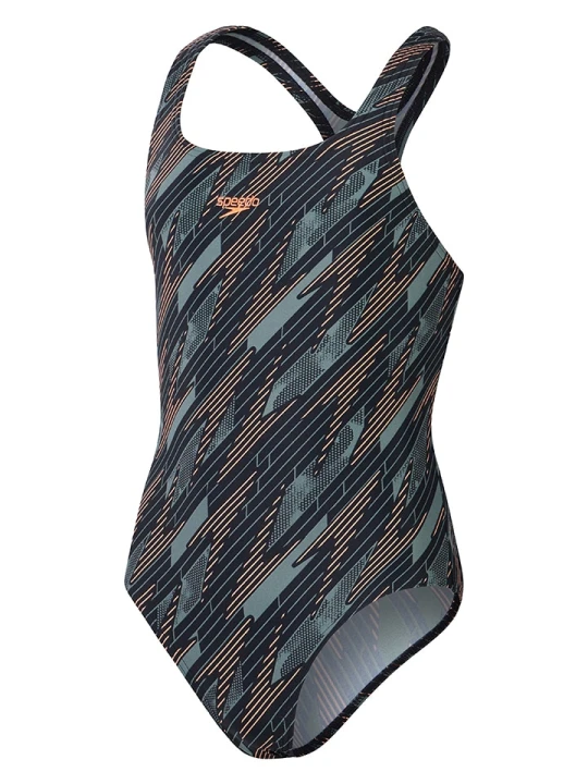 Zdjęcie produktu Speedo Strój kąpielowy "Eco" w kolorze czarno-oliwkowym rozmiar: 164