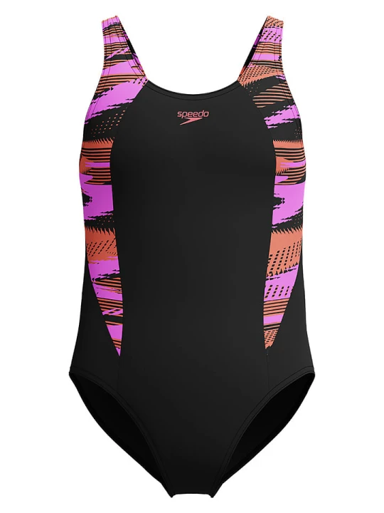 Zdjęcie produktu Speedo Strój kąpielowy "H-Boom" w kolorze czarno-fioletowym rozmiar: 140
