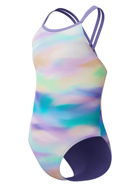 Zdjęcie produktu Speedo Strój kąpielowy "Placement Thinstrap" w kolorze fioletowym ze wzorem rozmiar: 140