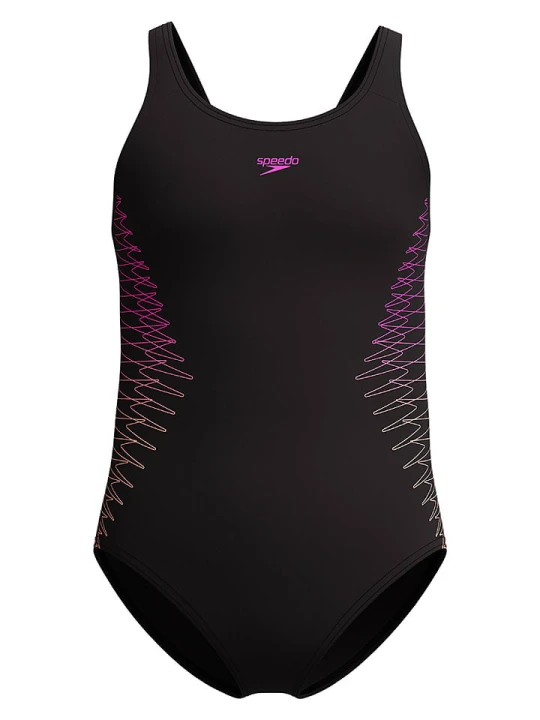 Zdjęcie produktu Speedo Strój kąpielowy w kolorze czarno-pomarańczowym rozmiar: 140