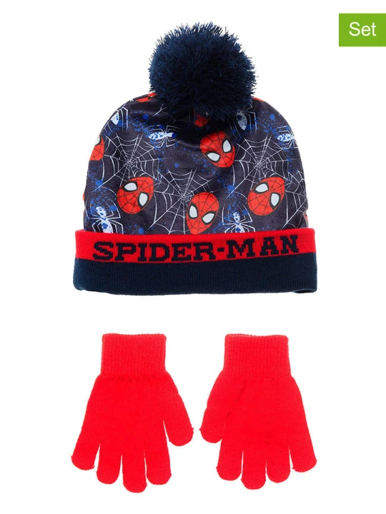 Zdjęcie produktu Spiderman 2-częściowy zestaw "Spider-Man" w kolorze granatowo-czerwonym rozmiar: 52 cm