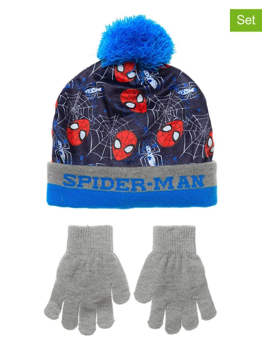 Zdjęcie produktu Spiderman 2-częściowy zestaw "Spider-Man" w kolorze granatowo-szarym rozmiar: 54 cm