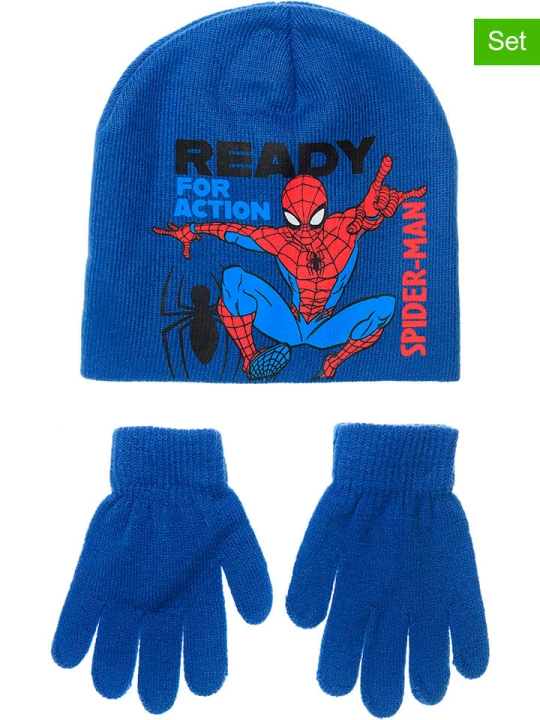 Zdjęcie produktu Spiderman 2-częściowy zestaw "Spider-Man" w kolorze niebieskim rozmiar: 54 cm
