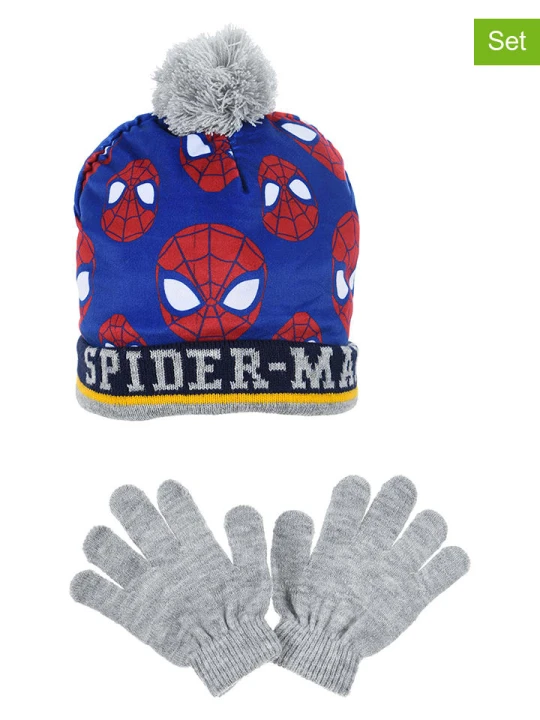 Zdjęcie produktu Spiderman 2-częściowy zestaw "Spider-Man" w kolorze niebiesko-szarym rozmiar: 54 cm