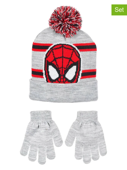 Zdjęcie produktu Spiderman 2-częściowy zestaw "Spider-Man" w kolorze szaro-czerwonym rozmiar: 54 cm