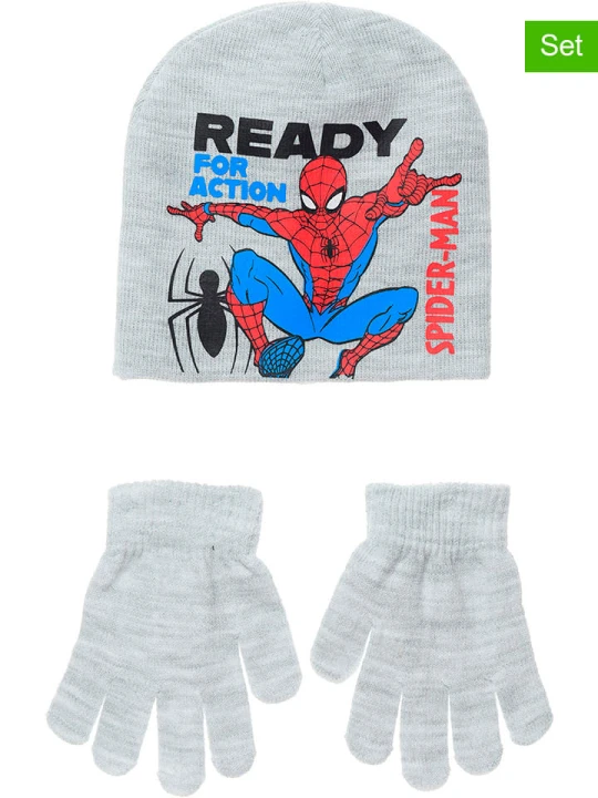 Zdjęcie produktu Spiderman 2-częściowy zestaw "Spider-Man" w kolorze szarym rozmiar: 52 cm