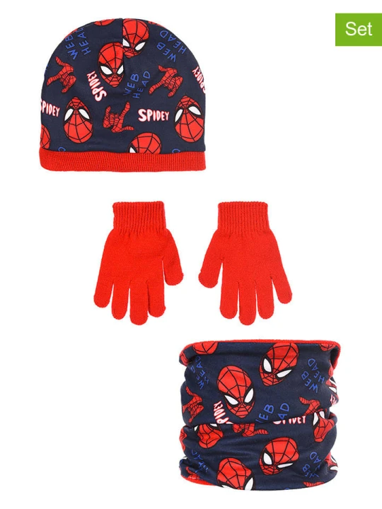 Zdjęcie produktu Spiderman 3-częściowy zestaw "Spider-Man" w kolorze granatowo-czerwonym rozmiar: 54 cm
