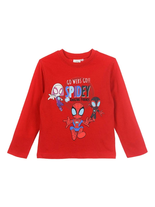 Zdjęcie produktu Spidey and his amazing friends Koszulka "Spidey i super-kumple" w kolorze czerwonym rozmiar: 92