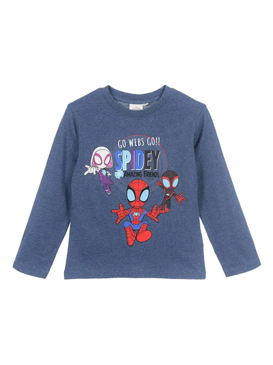 Zdjęcie produktu Spidey and his amazing friends Koszulka "Spidey i super-kumple" w kolorze niebieskim rozmiar: 92