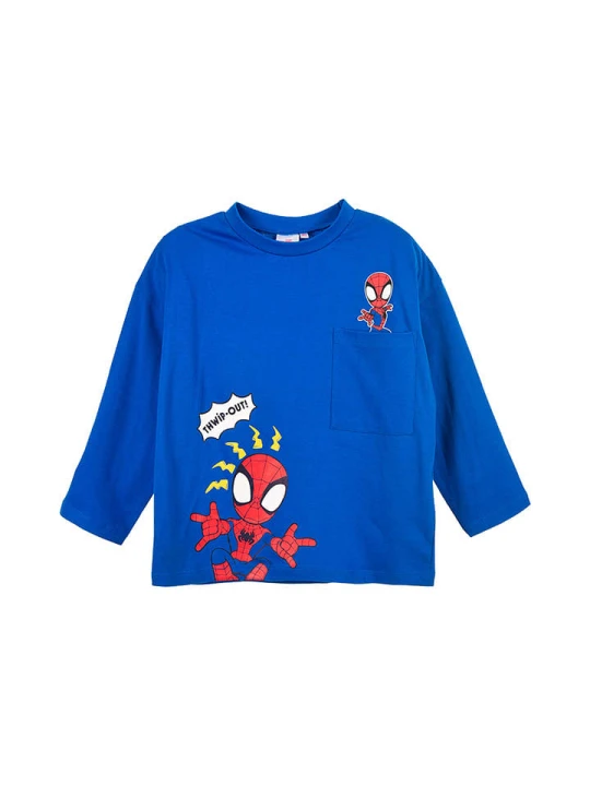 Zdjęcie produktu Spidey and his amazing friends Koszulka "Spidey i super-kumple" w kolorze niebieskim rozmiar: 92