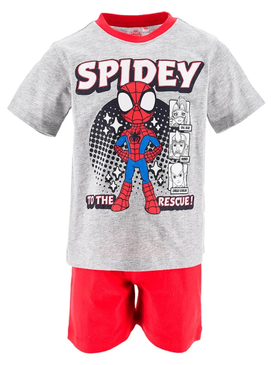 Zdjęcie produktu Spidey and his amazing friends Piżama "Spidey i super-kumple" w kolorze czerwono-szarym rozmiar: 98
