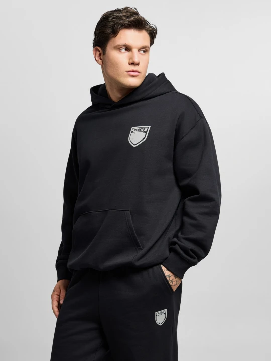 Zdjęcie produktu Splash Shield bluza z kapturem regular męska czarna PROSTO.