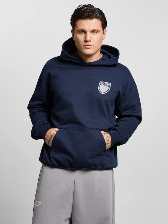 Zdjęcie produktu Splash Shield bluza z kapturem regular męska granatowa PROSTO.