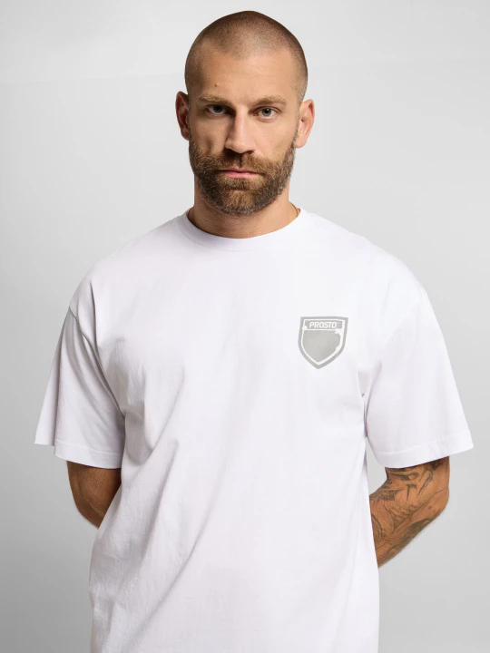 Zdjęcie produktu Splash Shield t-shirt oversize męski biały Klasyk
