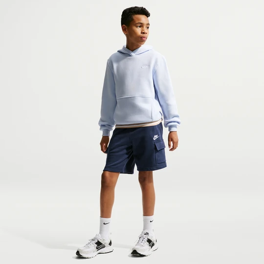 Zdjęcie produktu Spodenki cargo z dzianiny dresowej dla dużych dzieci Nike Club - Niebieski
