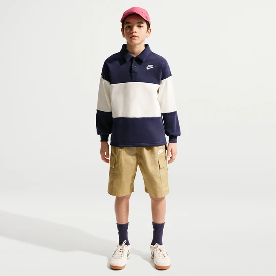 Zdjęcie produktu Spodenki cargo z tkaniny dla dużych dzieci Nike Club - Brązowy