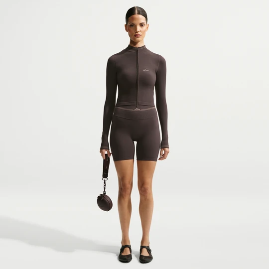 Zdjęcie produktu Spodenki damskie 12, 5 cm NikeSKIMS Ribbed Seamless - Brązowy