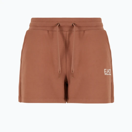 Zdjęcie produktu Spodenki damskie EA7 Emporio Armani Train Shiny tan / logo pristine Brązowy