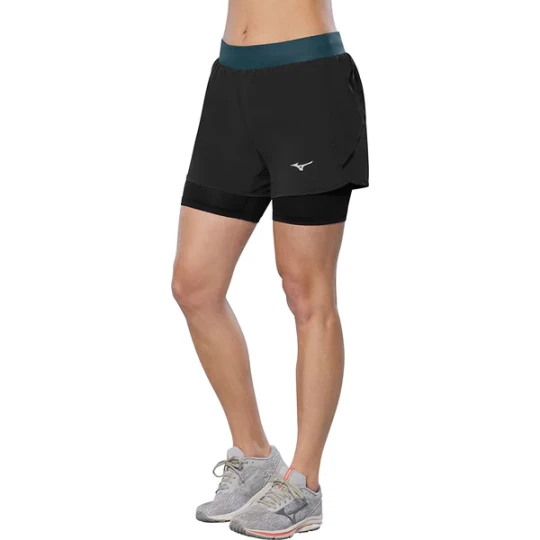 Zdjęcie produktu Spodenki damskie Er 4.5 2in1 Mizuno Czarny