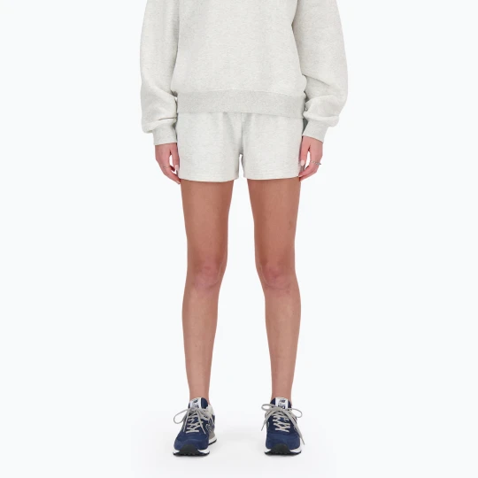 Zdjęcie produktu Spodenki damskie New Balance French Terry ash heather Szary
