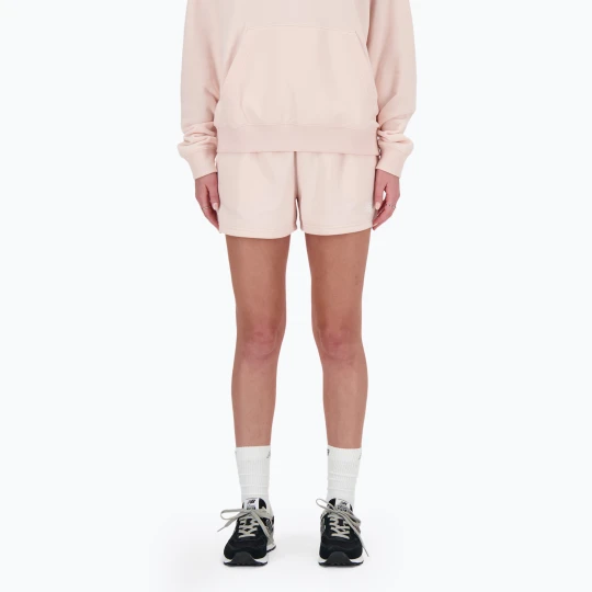 Zdjęcie produktu Spodenki damskie New Balance French Terry quartzpi Różowy